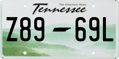 TN license plate Z8969L