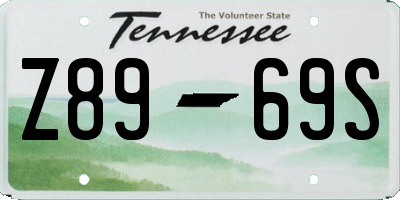 TN license plate Z8969S