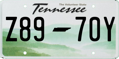 TN license plate Z8970Y