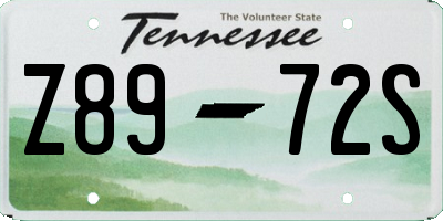 TN license plate Z8972S