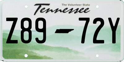 TN license plate Z8972Y