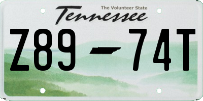 TN license plate Z8974T