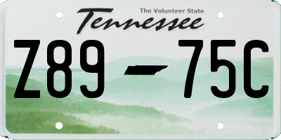 TN license plate Z8975C