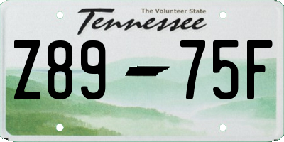 TN license plate Z8975F