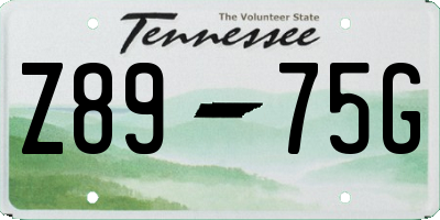 TN license plate Z8975G