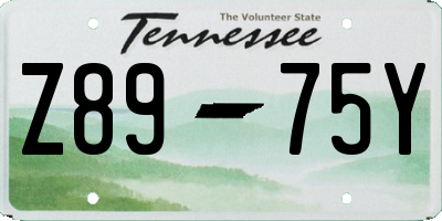 TN license plate Z8975Y
