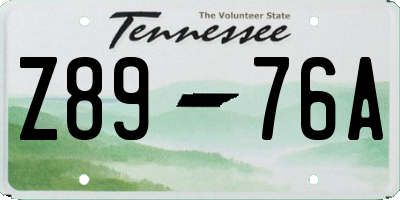 TN license plate Z8976A
