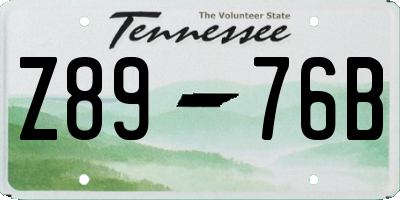 TN license plate Z8976B
