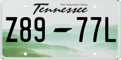 TN license plate Z8977L