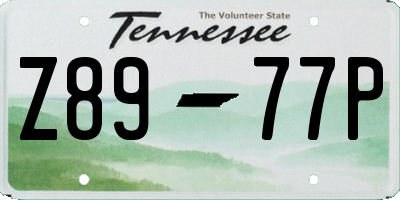 TN license plate Z8977P