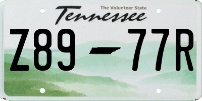 TN license plate Z8977R
