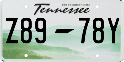 TN license plate Z8978Y