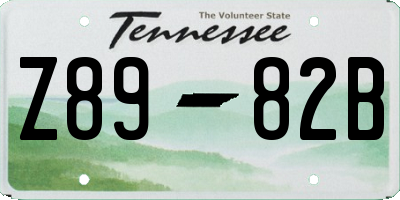TN license plate Z8982B
