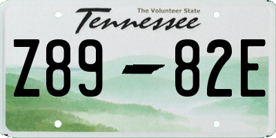 TN license plate Z8982E