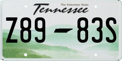 TN license plate Z8983S