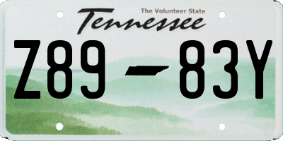TN license plate Z8983Y