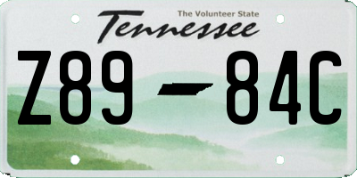 TN license plate Z8984C