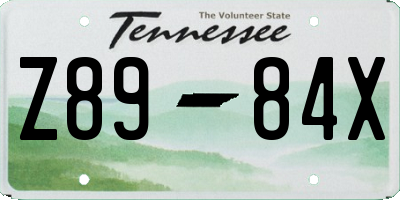 TN license plate Z8984X