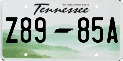 TN license plate Z8985A