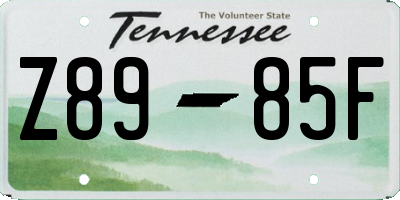 TN license plate Z8985F