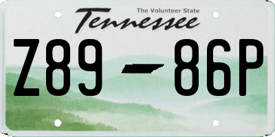 TN license plate Z8986P