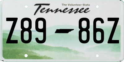 TN license plate Z8986Z