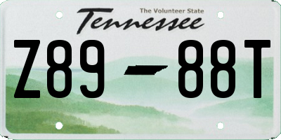 TN license plate Z8988T