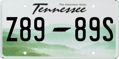 TN license plate Z8989S