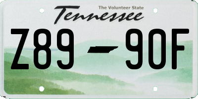 TN license plate Z8990F