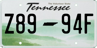 TN license plate Z8994F