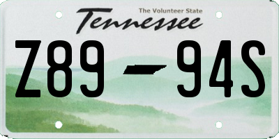 TN license plate Z8994S