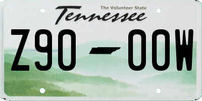 TN license plate Z9000W