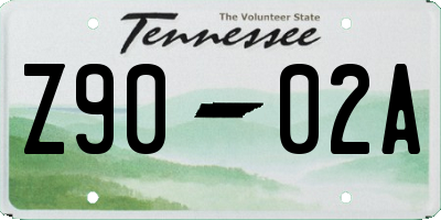 TN license plate Z9002A