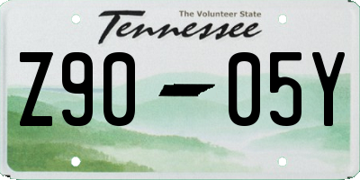 TN license plate Z9005Y