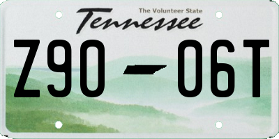 TN license plate Z9006T