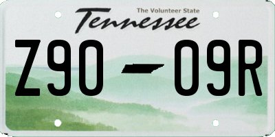 TN license plate Z9009R