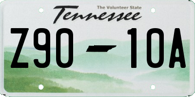 TN license plate Z9010A