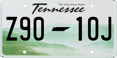 TN license plate Z9010J