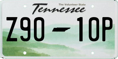 TN license plate Z9010P