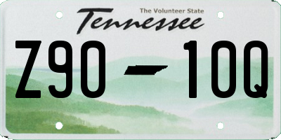 TN license plate Z9010Q