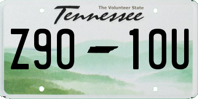 TN license plate Z9010U