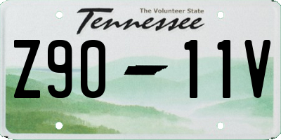 TN license plate Z9011V