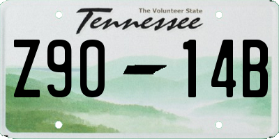 TN license plate Z9014B