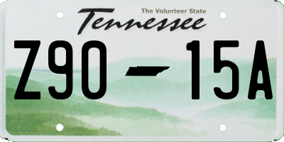 TN license plate Z9015A