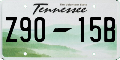 TN license plate Z9015B