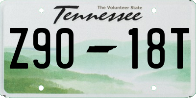 TN license plate Z9018T