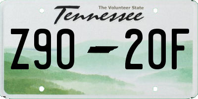 TN license plate Z9020F