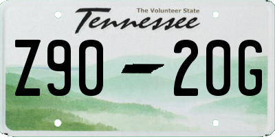 TN license plate Z9020G