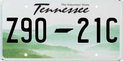 TN license plate Z9021C