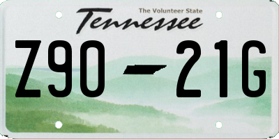 TN license plate Z9021G